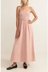 RHYTHM Classic Shirred Midi Dress