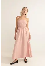 RHYTHM Classic Shirred Midi Dress