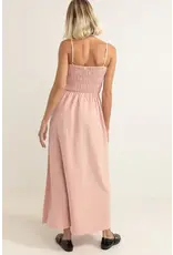 RHYTHM Classic Shirred Midi Dress