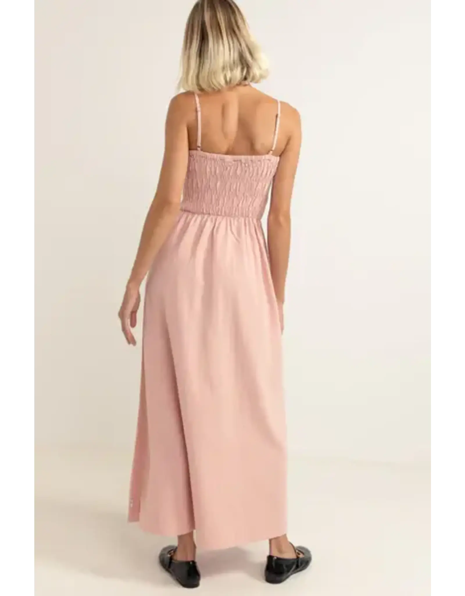 RHYTHM Classic Shirred Midi Dress