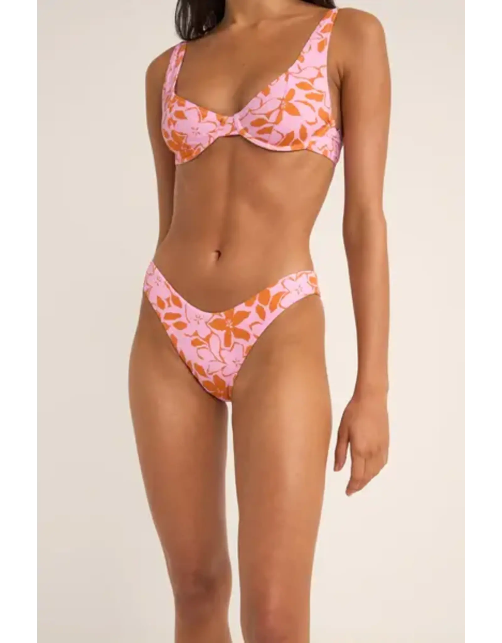 RHYTHM Bora Bora Floral Hi Cut Pant Pink