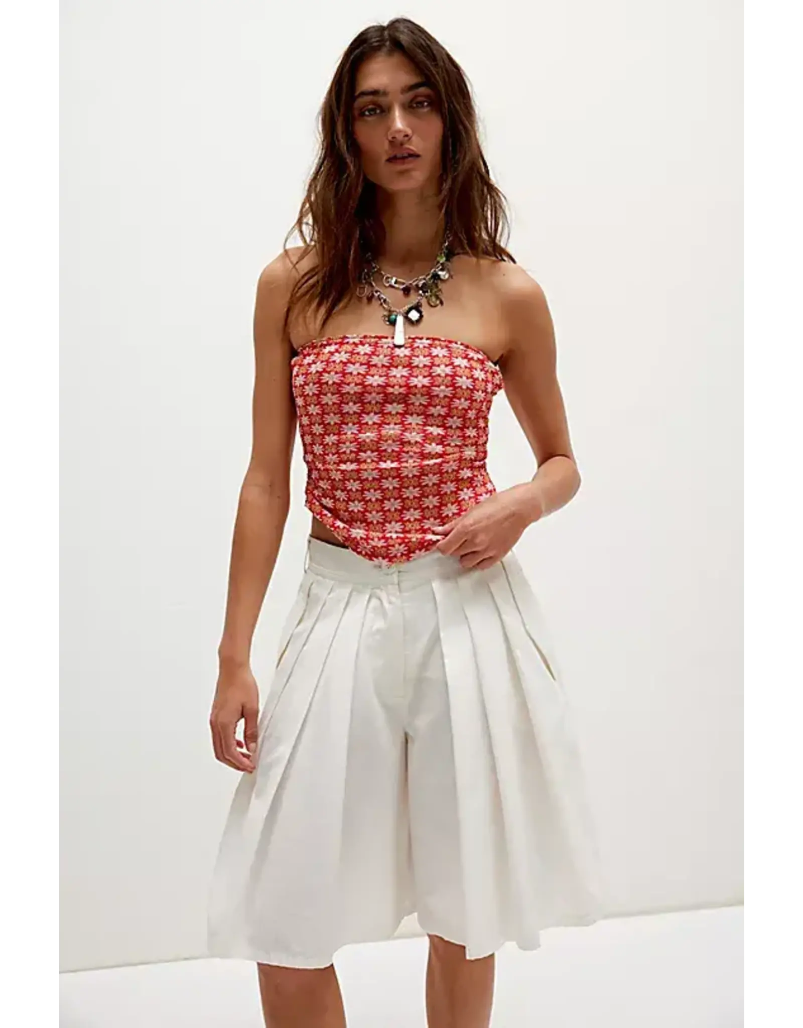 Free People Boulevard Printed Tube Top