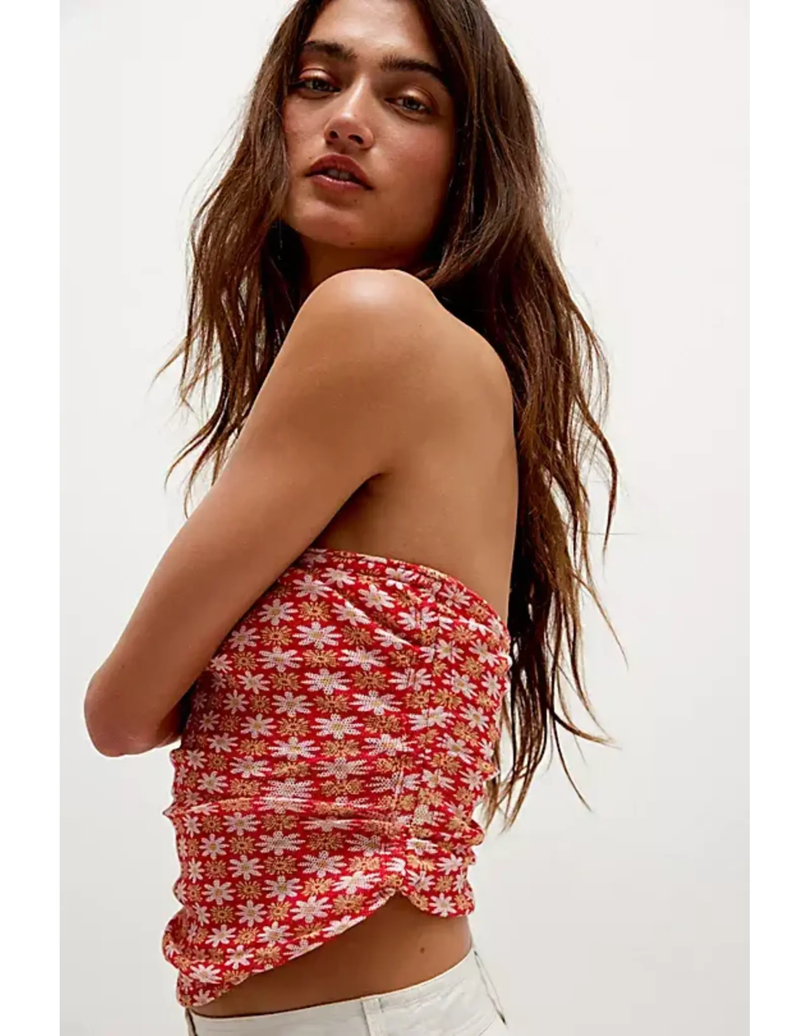 Free People Boulevard Printed Tube Top