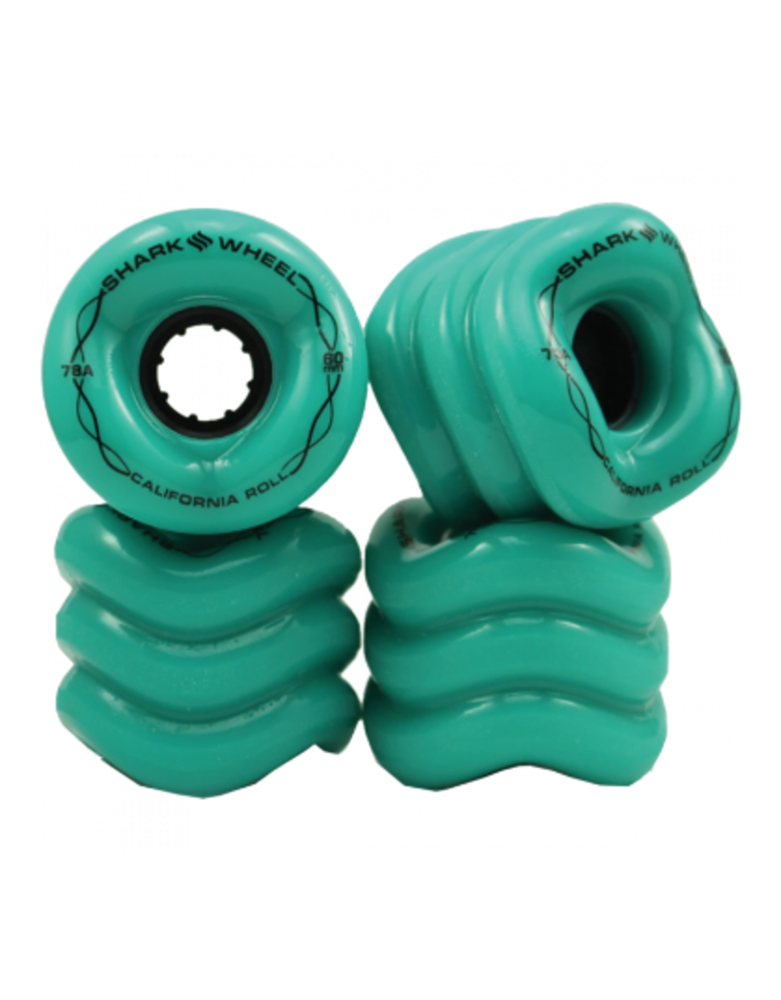 SHARK WHEEL SHARK CALIFORNIA ROLL 60mm 78a SOLID TURQUOISE/BLK