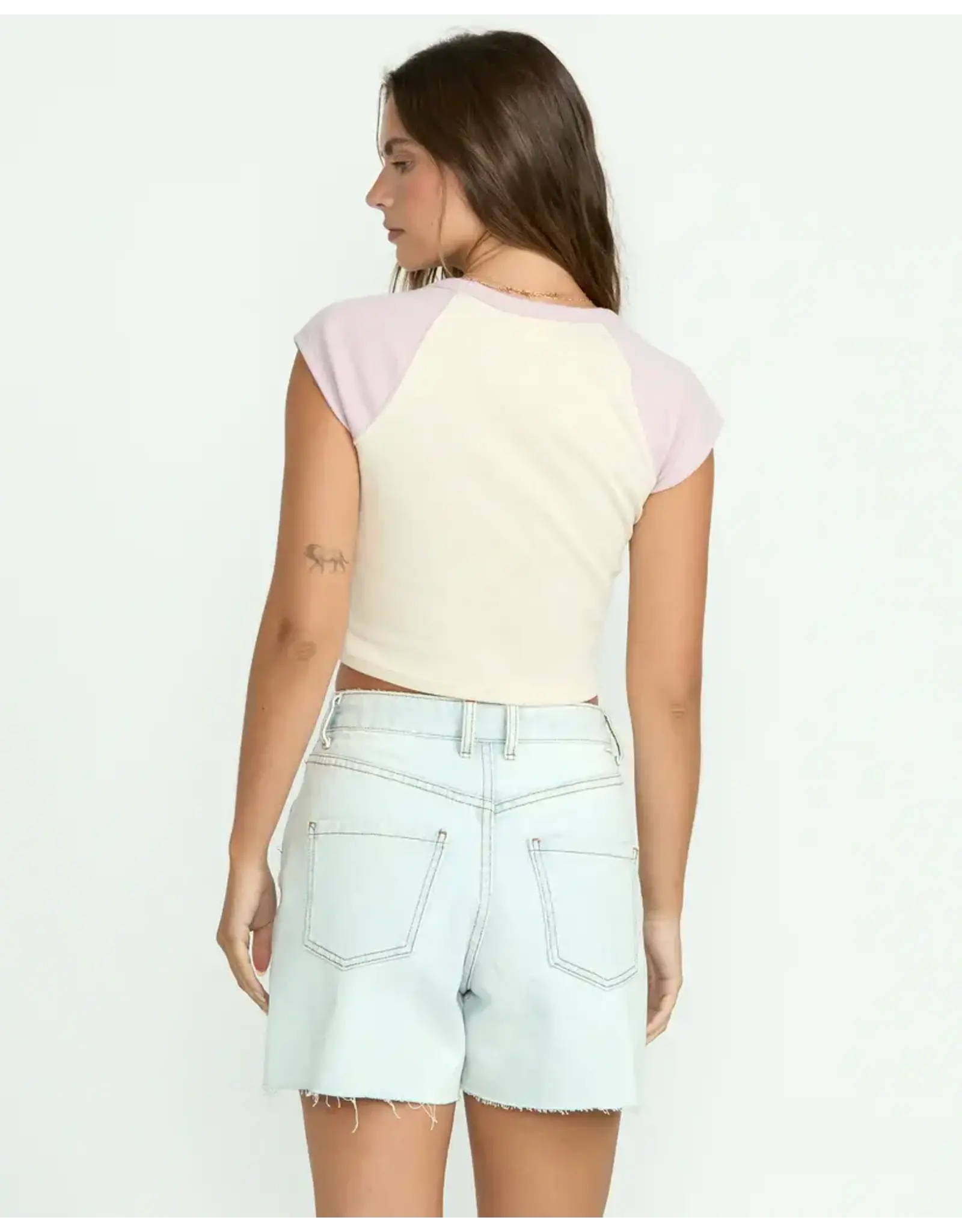 BILLABONG GIRLS PARADISE SHORT SLEEVE RAGLAN TEE