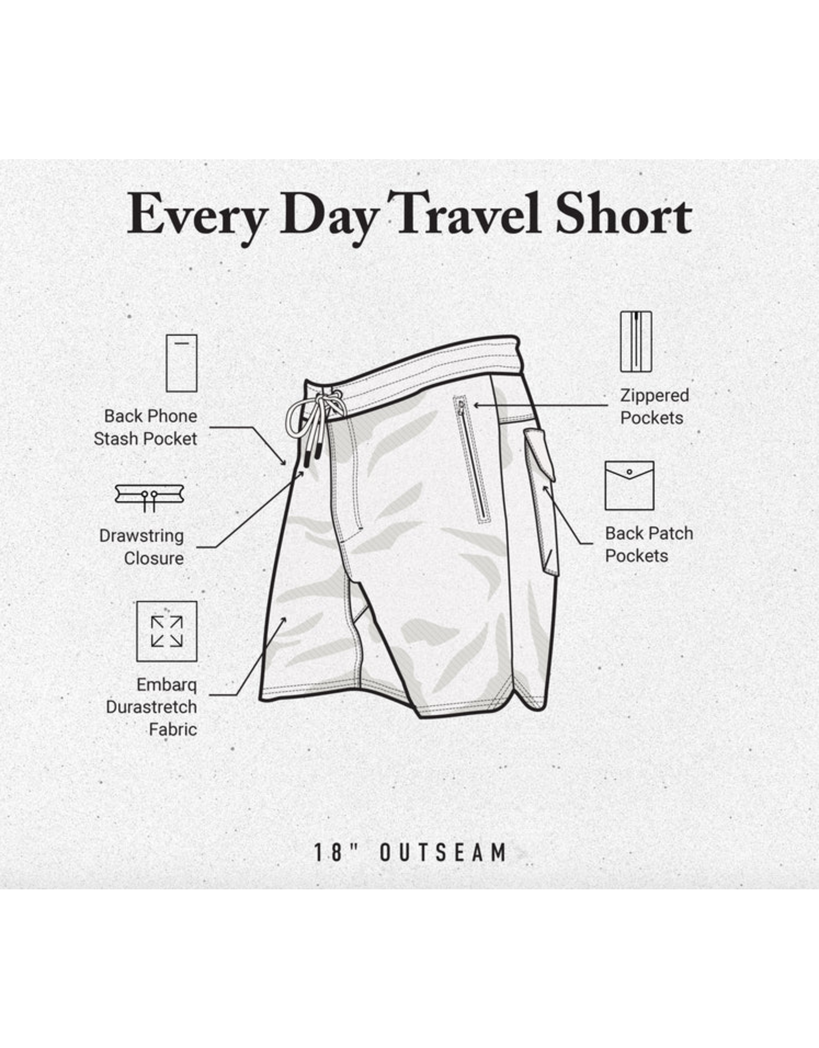 ROARK LAYOVER TRAVELER SHORTS