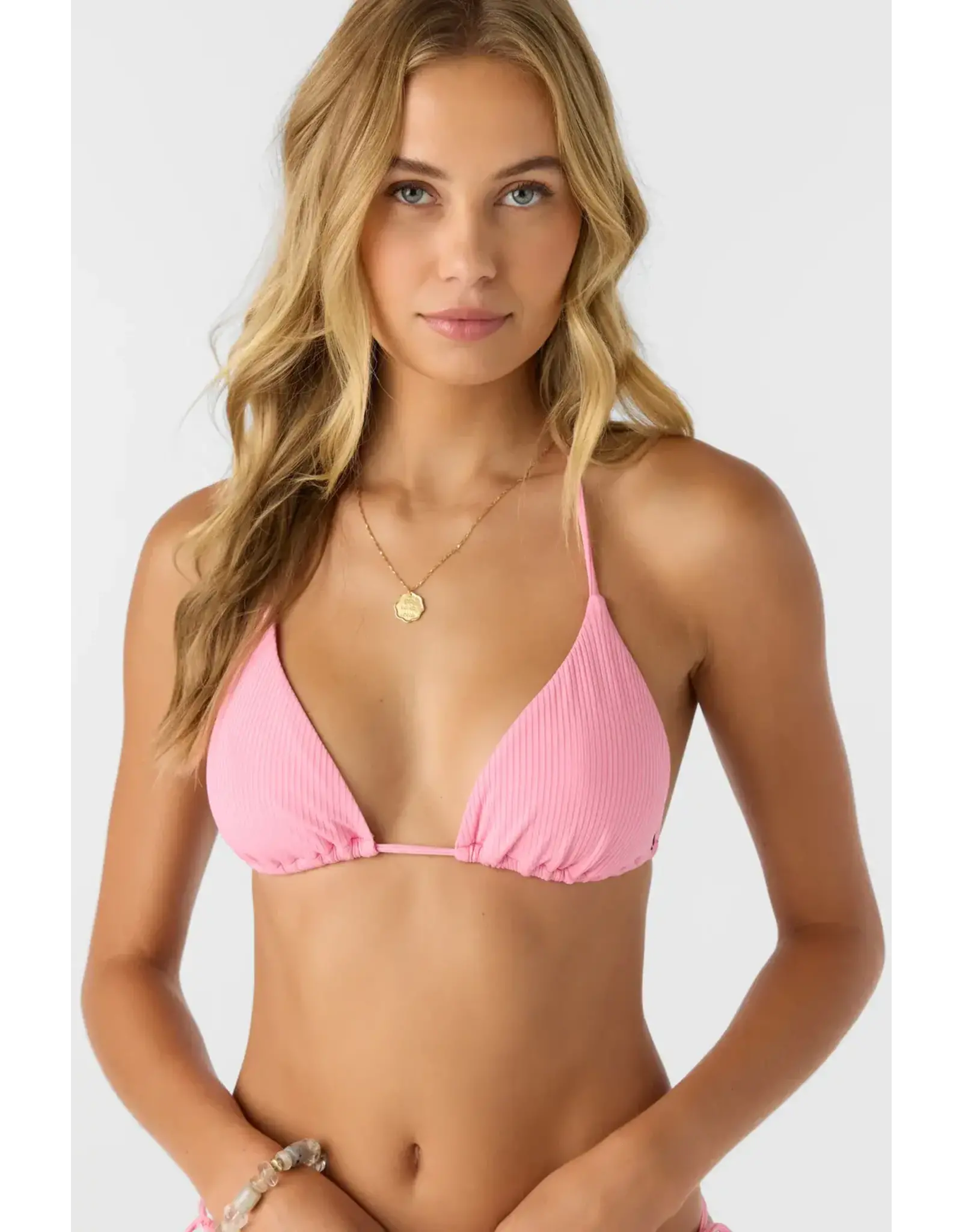 ONEILL Womens SALTWATER SOLIDS RIB VENICE TRIANGLE TOP SP5474023|JCR|XS