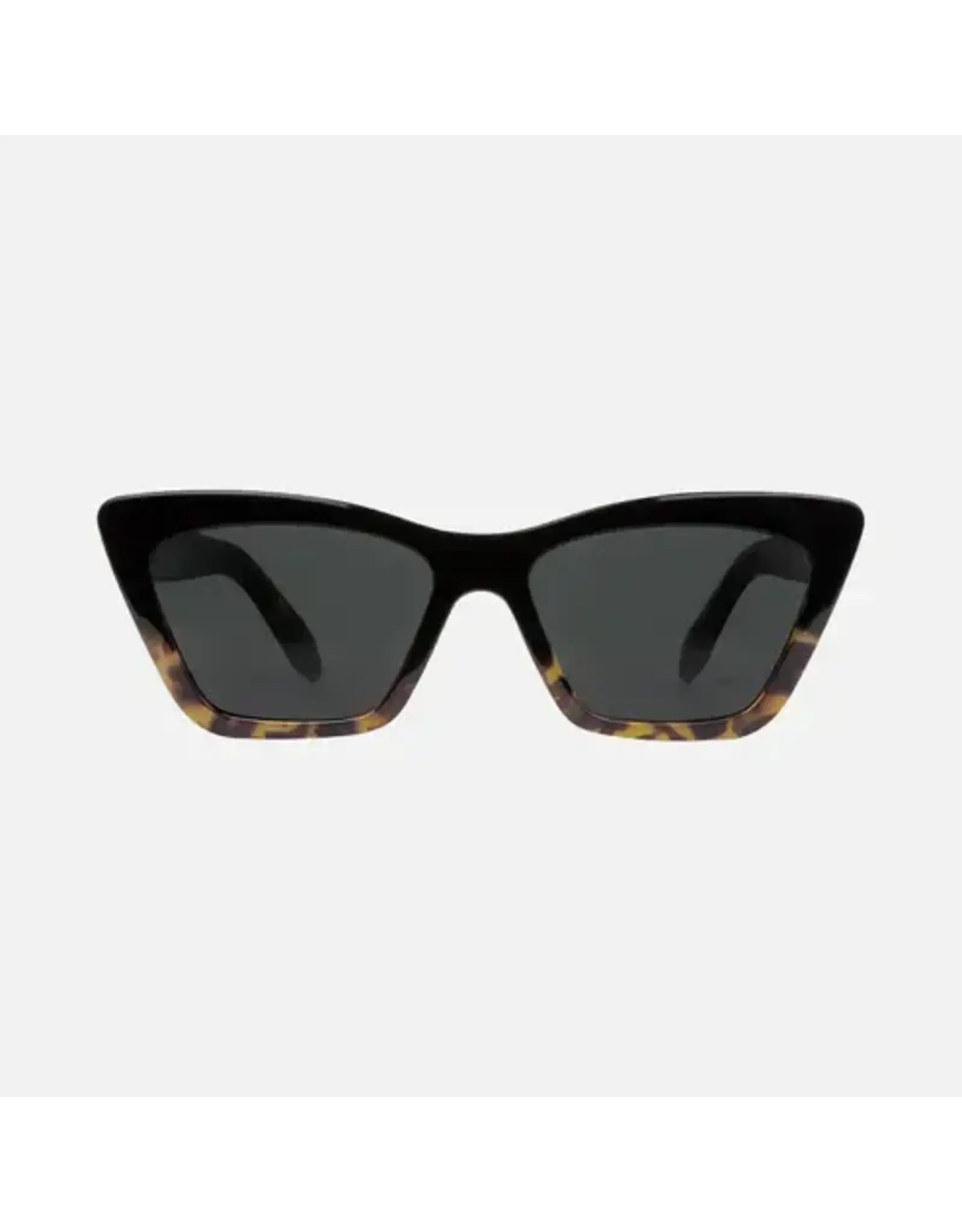 CARVE SUNGLASSES Tahoe II Alyssa Spencer Injected Lens | Polarized Lens  Gloss Black Tort Frame with Grey Lens