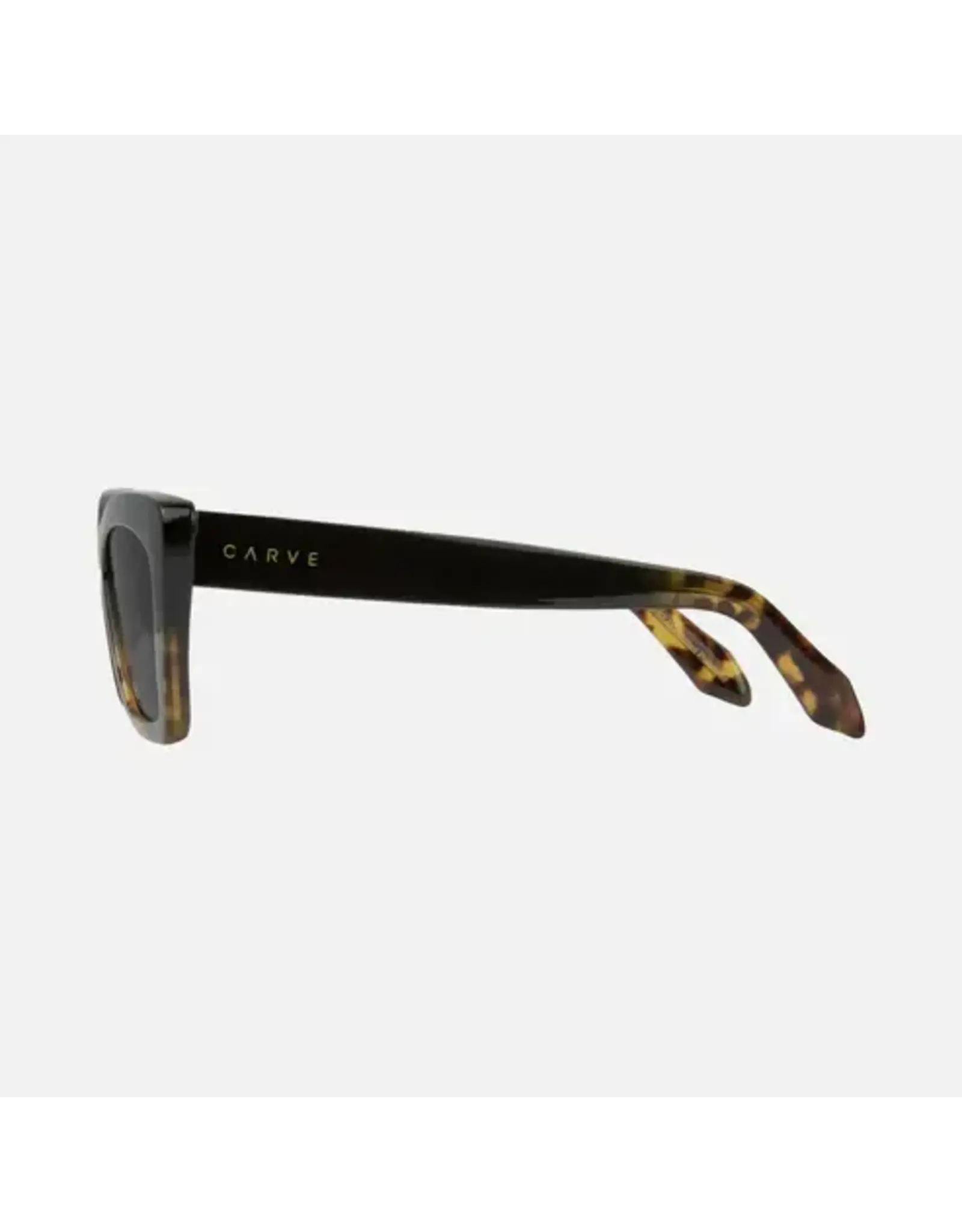 CARVE SUNGLASSES Tahoe II Alyssa Spencer Injected Lens | Polarized Lens  Gloss Black Tort Frame with Grey Lens