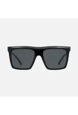 CARVE SUNGLASSES Yoshi Injected Lens  Gloss Black Frame Gold Temple Dark Gray