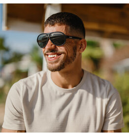SunCloud Rooney Black + Polarized Gray Green Lens