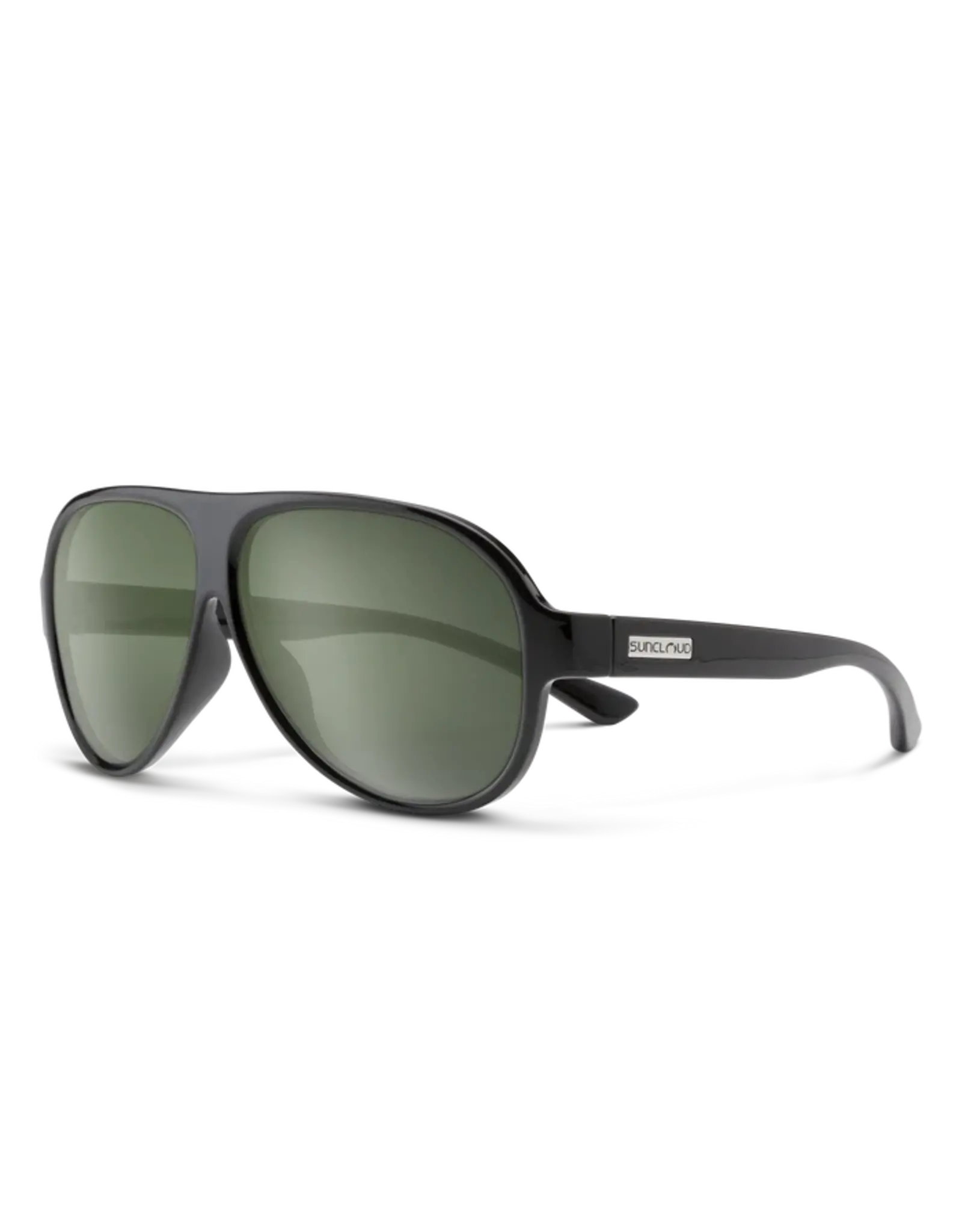 SunCloud Rooney Black + Polarized Gray Green Lens