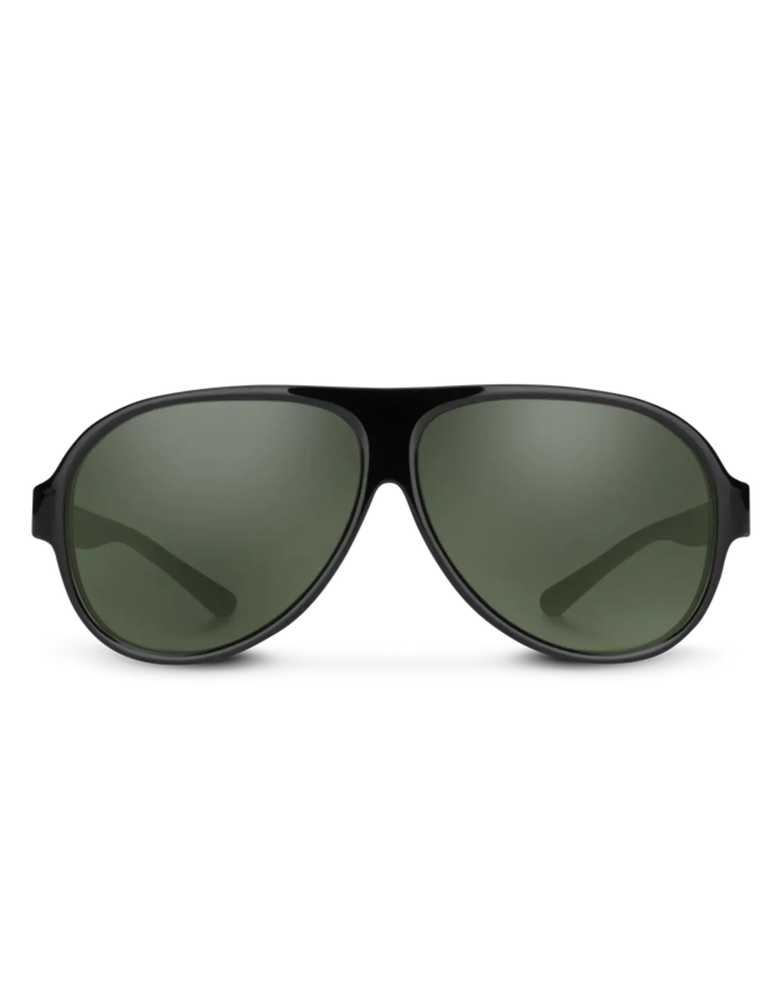 SunCloud Rooney Black + Polarized Gray Green Lens