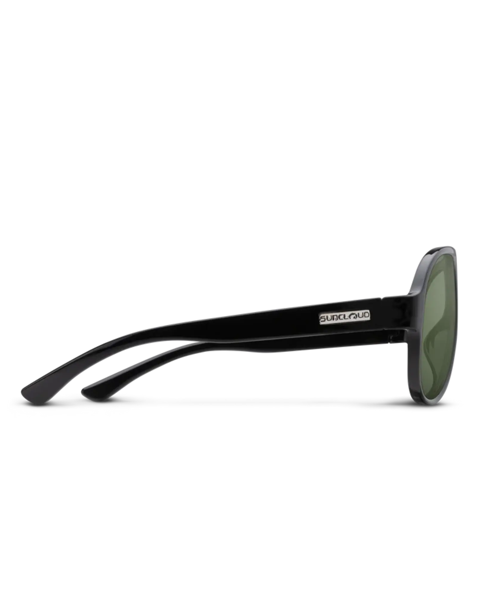 SunCloud Rooney Black + Polarized Gray Green Lens