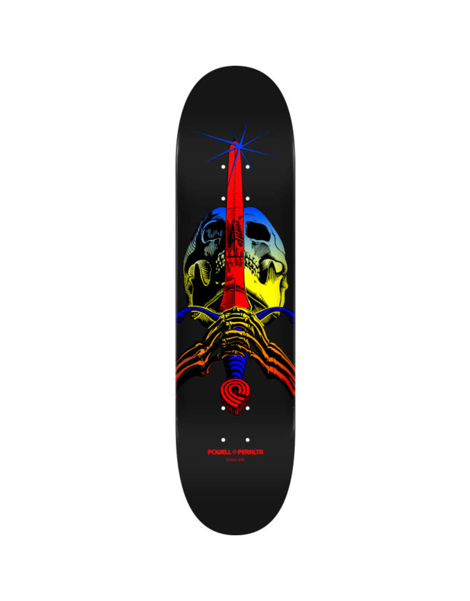 Powell Peralta Skull & Sword Skateboard Deck Yellow Fade