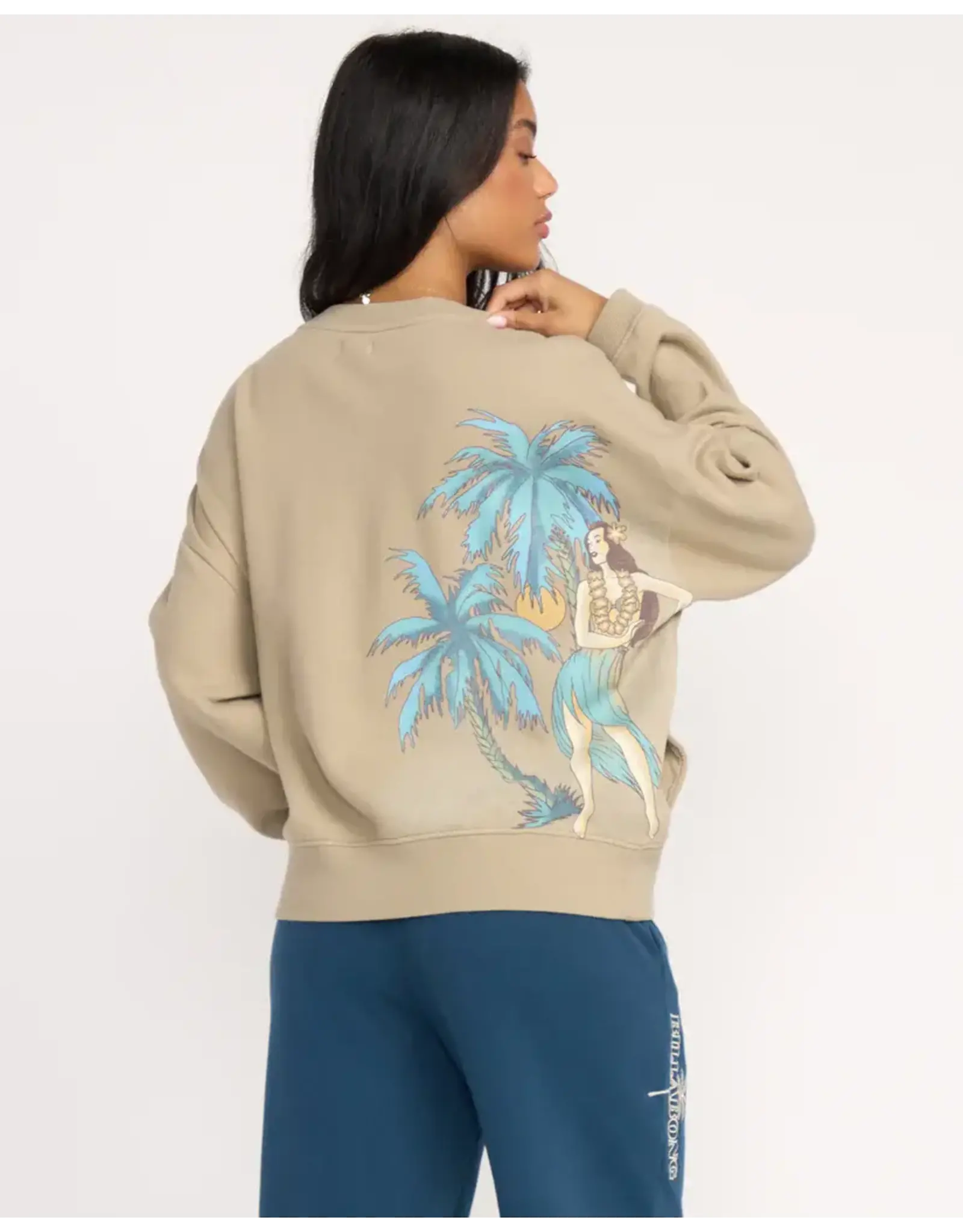 BILLABONG GIRLS Palmin Camp Crewneck Sweatshirt