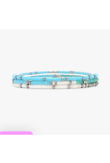 PURA VIDA Seafoam Dream Stretch Bracelet Set of 3