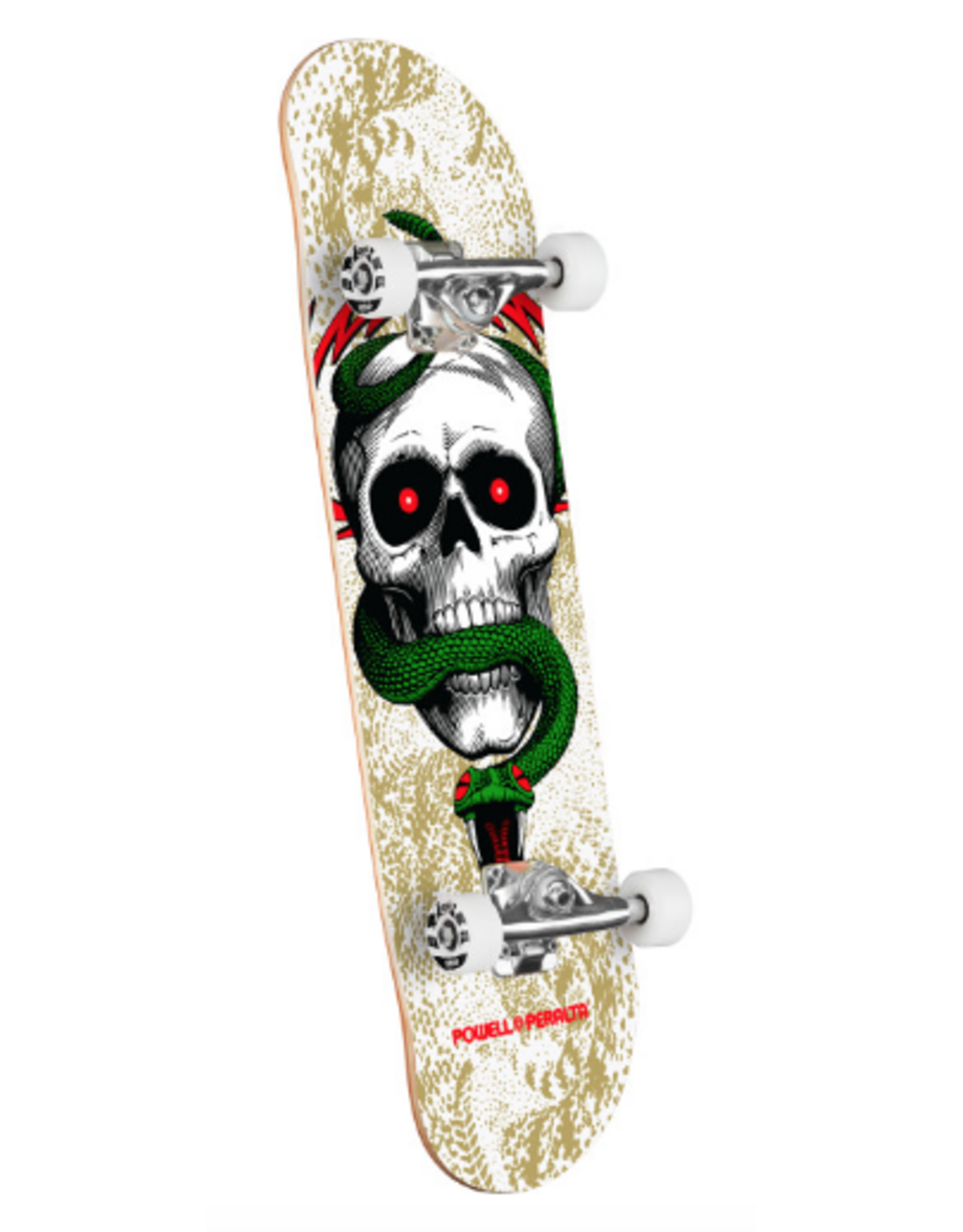 POWELL PERALTA Powell Peralta Skull & Snake Birch Complete Skateboard White/Metallic Gold - 7.75 x 31.08