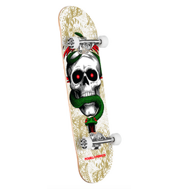 POWELL PERALTA Powell Peralta Skull & Snake Birch Complete Skateboard White/Metallic Gold - 7.75 x 31.08