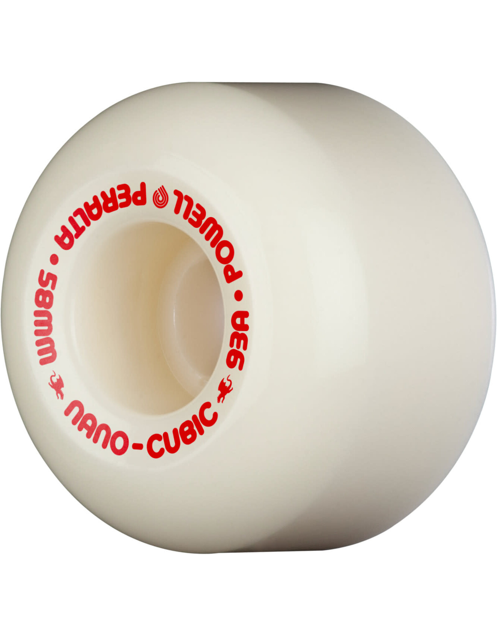 POWELL PERALTA Powell Peralta Nano-Cubic 93A - Asymmetrical Shape - Wide Ride Patch - Offset Bearing - 58mm x 37mm 93A Skateboard Wheels 4pk