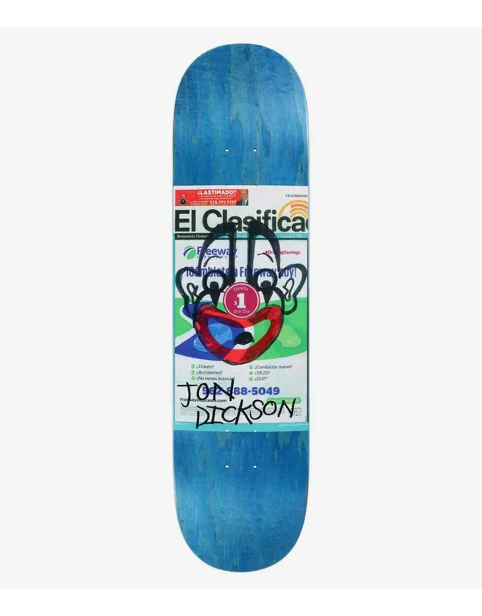 DEATHWISH DEATHWISH DICKSON CHATMAN 8" SKATEBOARD DECK (MULTI)