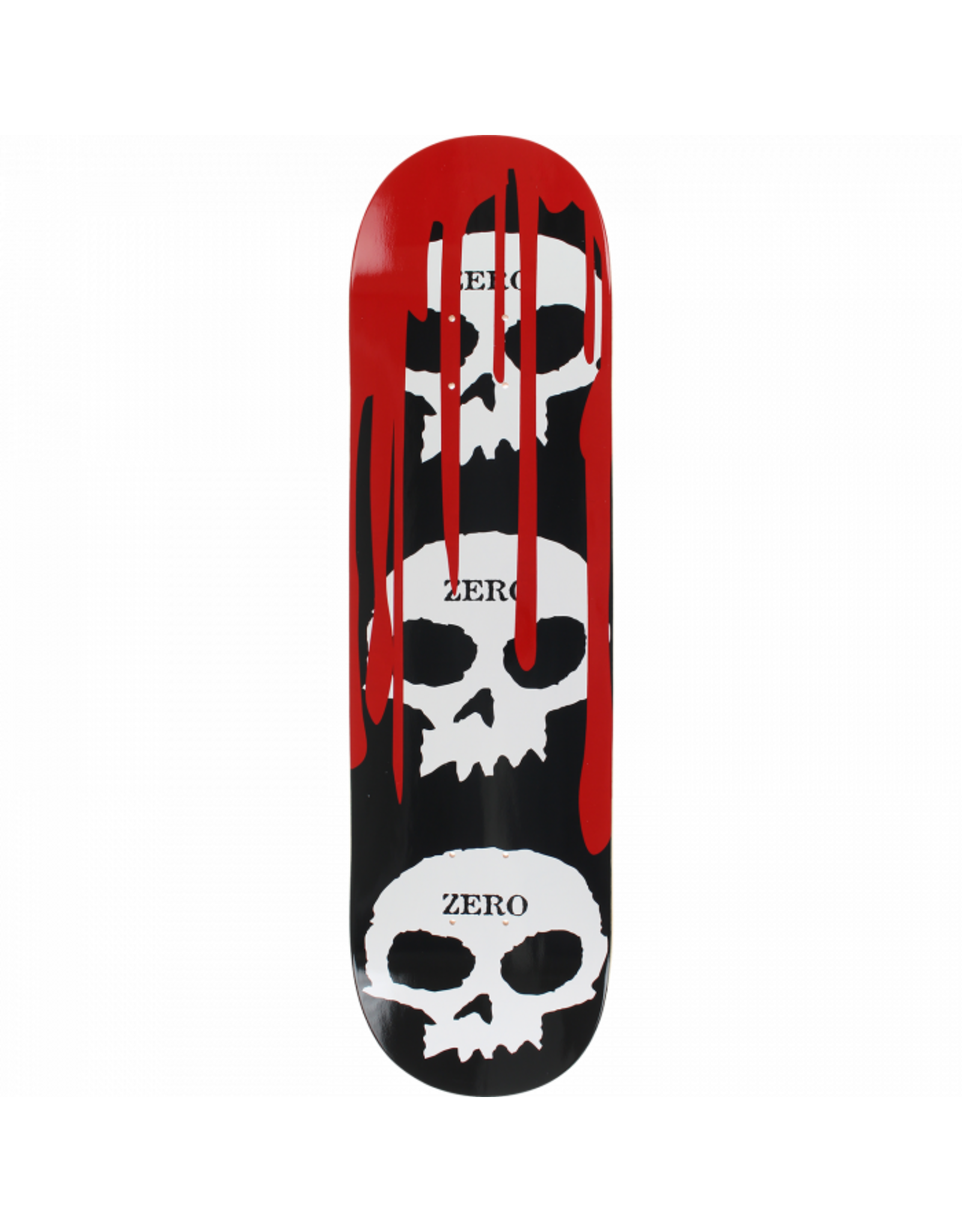 Zero ZERO 3 SKULL WITH BLOOD DECK-8.0 BLK/WHT/RED Zero