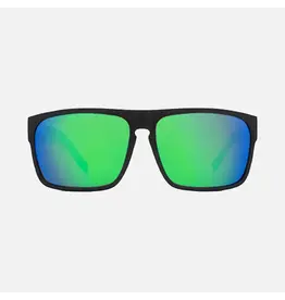CARVE SUNGLASSES VENDETTA - MATTE BLACK FRAME GREY POLARIZED LENS GREEN IRIDIUM