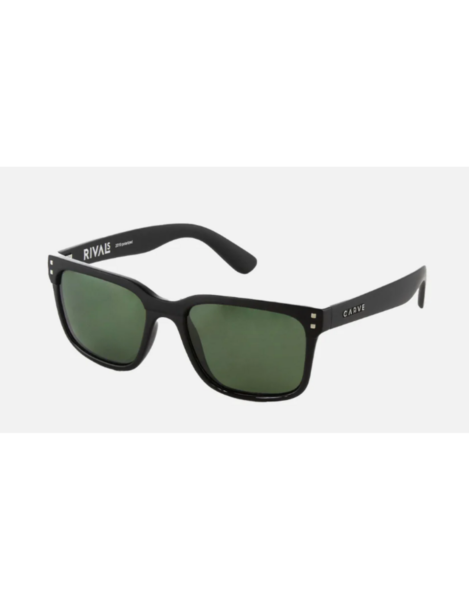 CARVE SUNGLASSES RIVALS - COMBINATION GLOSS AND MATTE BLACK FRAME WITH GREEN POLARIZED LENS