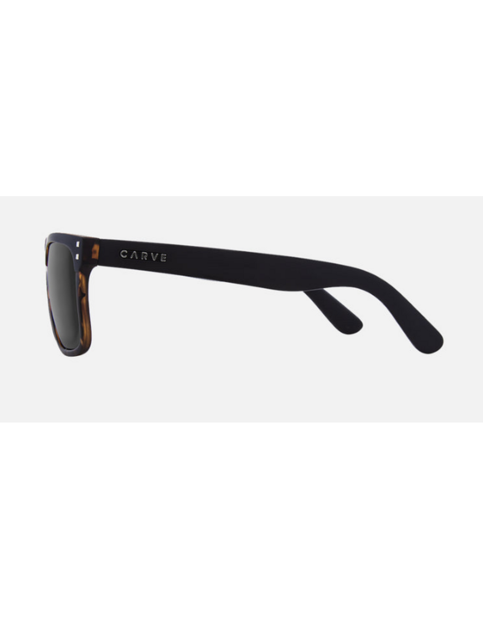 CARVE SUNGLASSES RIVALS - MATTE BLACK TORT FRAME WITH GREY POLARIZED LENS