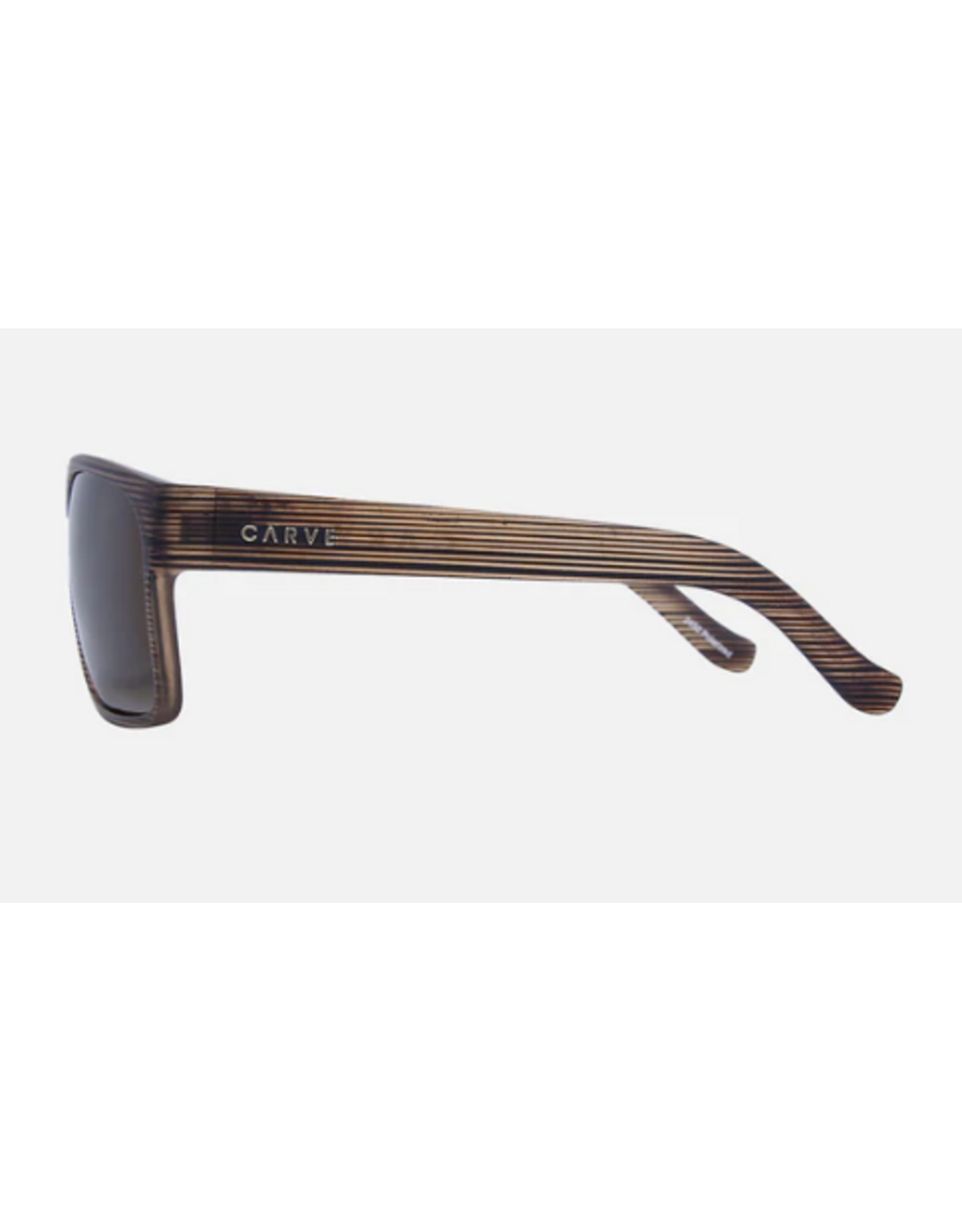 CARVE SUNGLASSES VENDETTA - MATTE BROWN TRANSLUCENT STREAK FRAME BROWN POLARIZED LENS