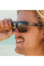 CARVE SUNGLASSES VENDETTA - MATTE BROWN TRANSLUCENT STREAK FRAME BROWN POLARIZED LENS