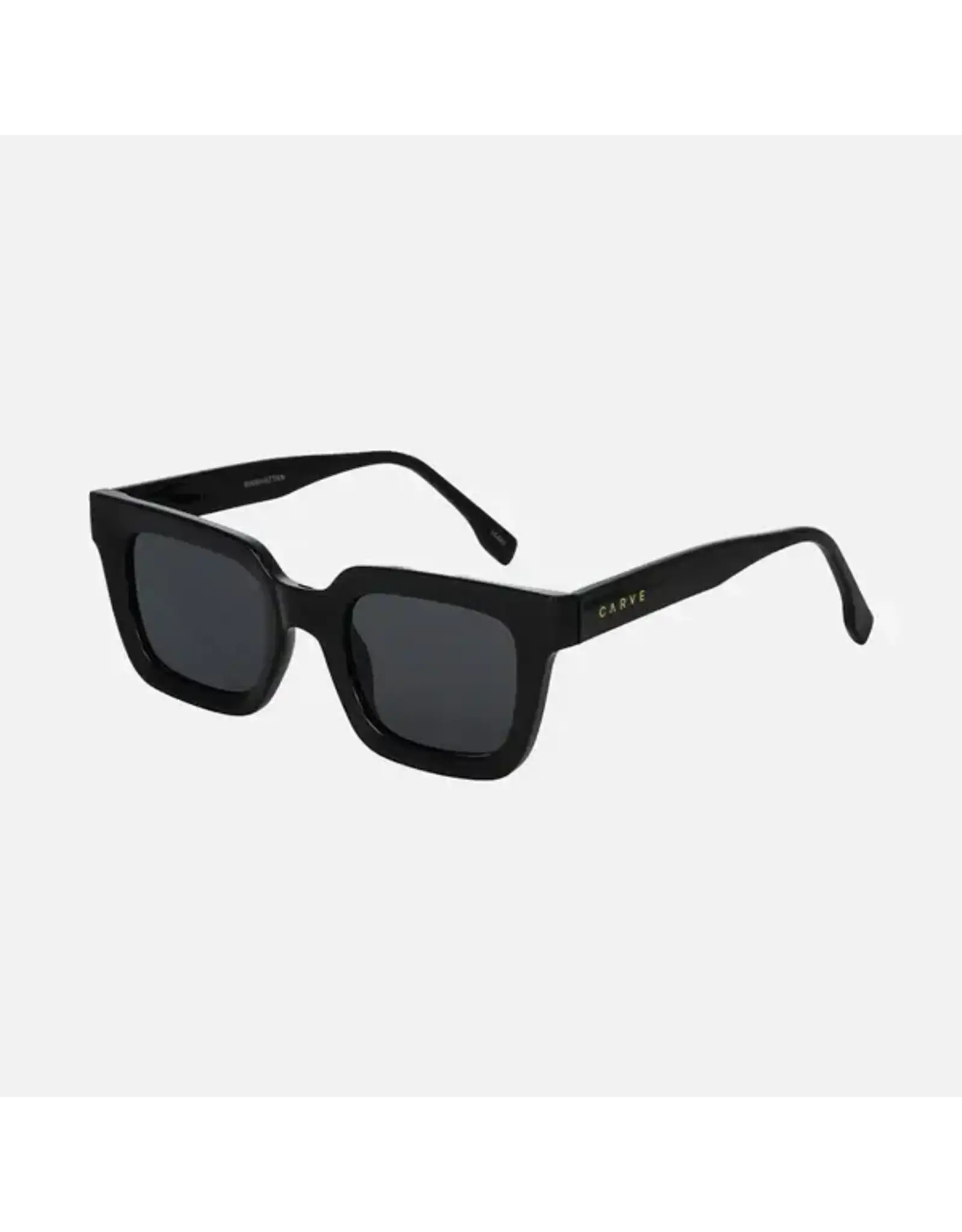 CARVE SUNGLASSES MANHATTAN - GLOSS BLACK FRAME WITH GREY LENS
