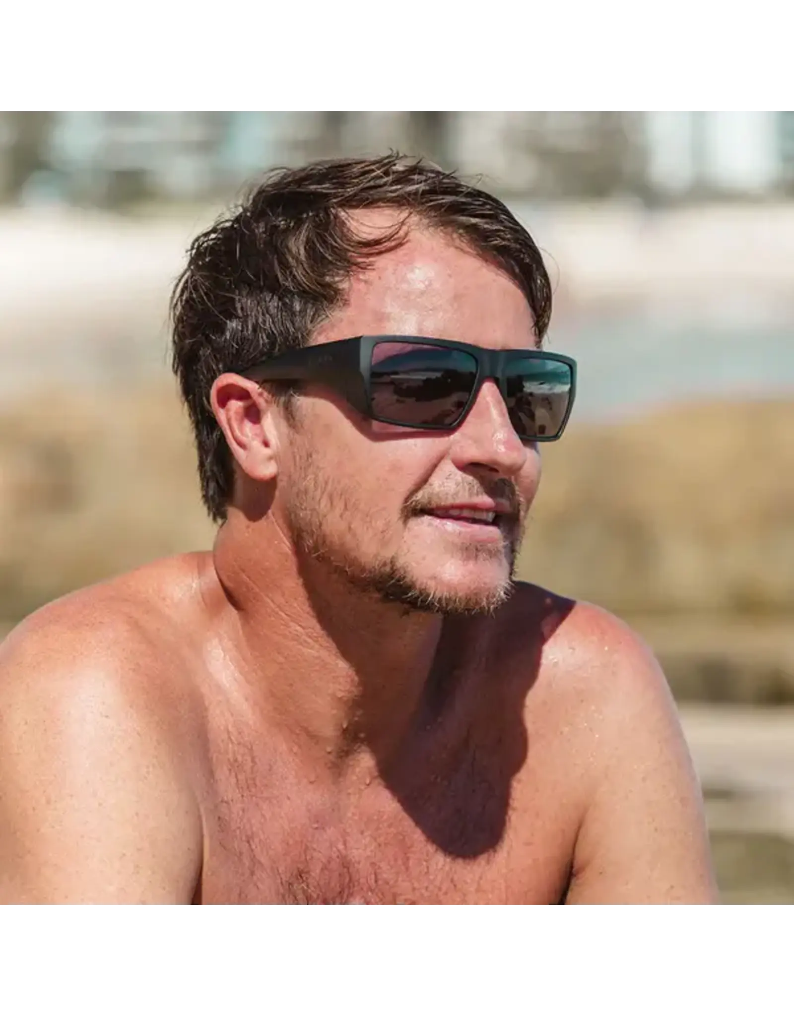 CARVE SUNGLASSES SANADA - MATT BLACK FRAME WITH GREY POLARIZED LENS