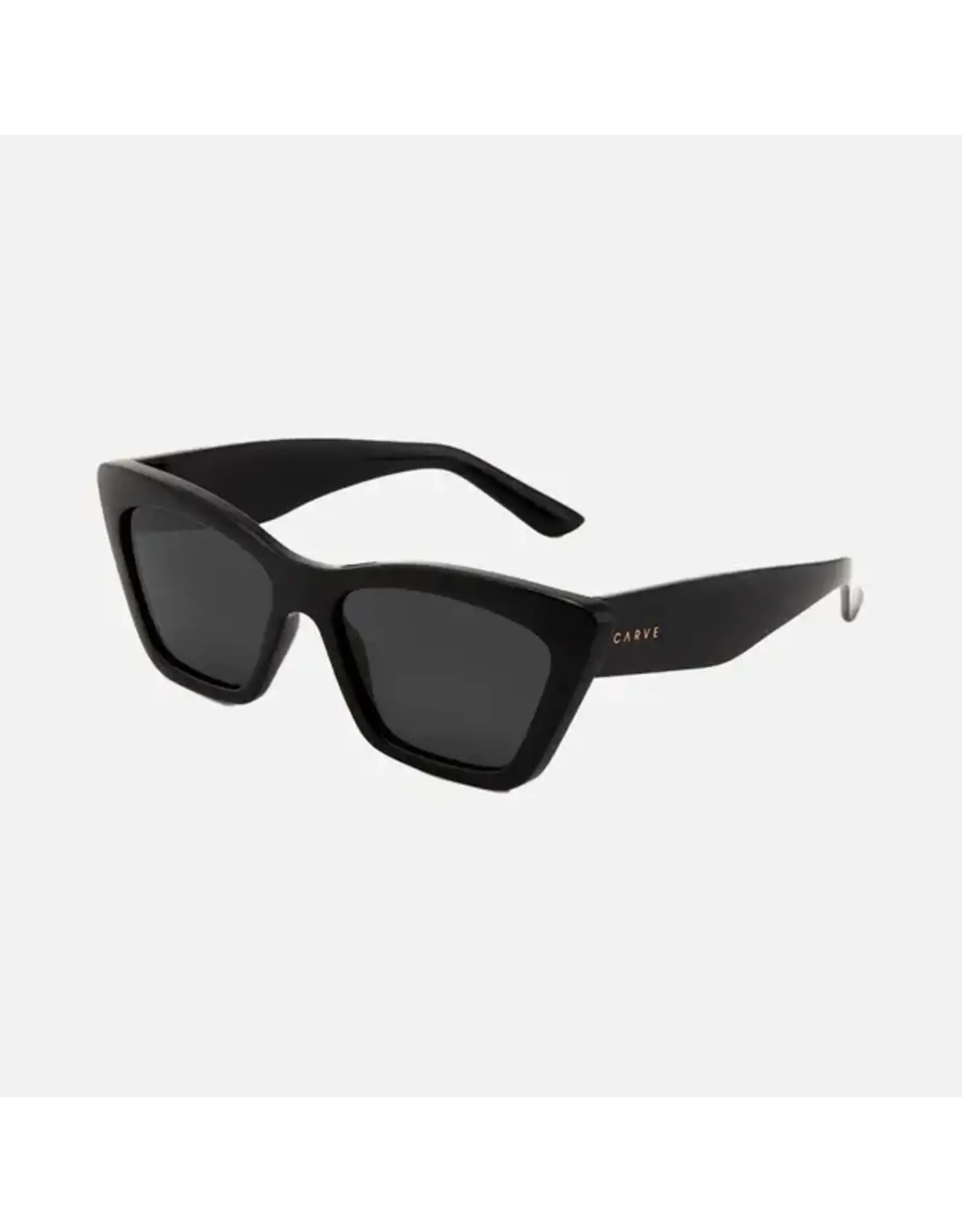 CARVE SUNGLASSES TAHOE - GLOSS BLACK FRAME WITH DARK GREY POLARIZED LENS