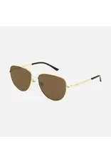 CARVE SUNGLASSES SOLANA - GLOSS GOLD METAL BROWN POL LENS