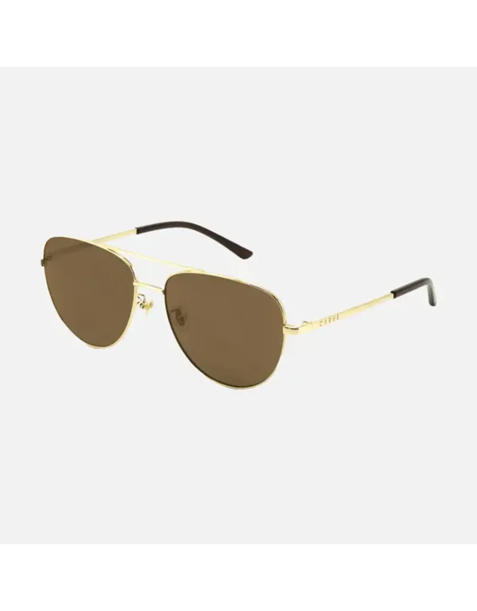CARVE SUNGLASSES SOLANA - GLOSS GOLD METAL BROWN POL LENS