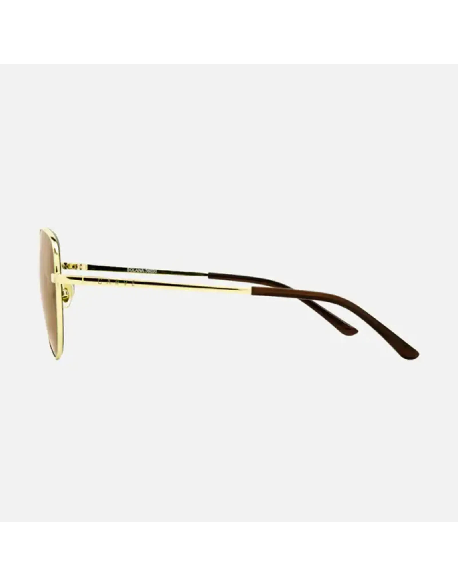 CARVE SUNGLASSES SOLANA - GLOSS GOLD METAL BROWN POL LENS