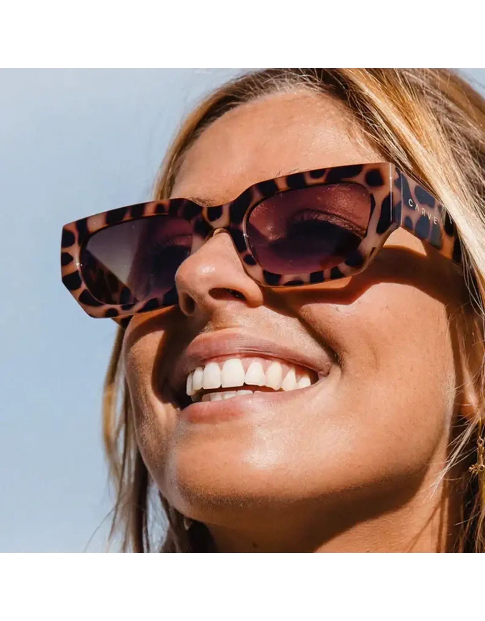 CARVE SUNGLASSES VINCA - GLOSS CREAMY TORT FRAME GRADIENT BROWN LENS