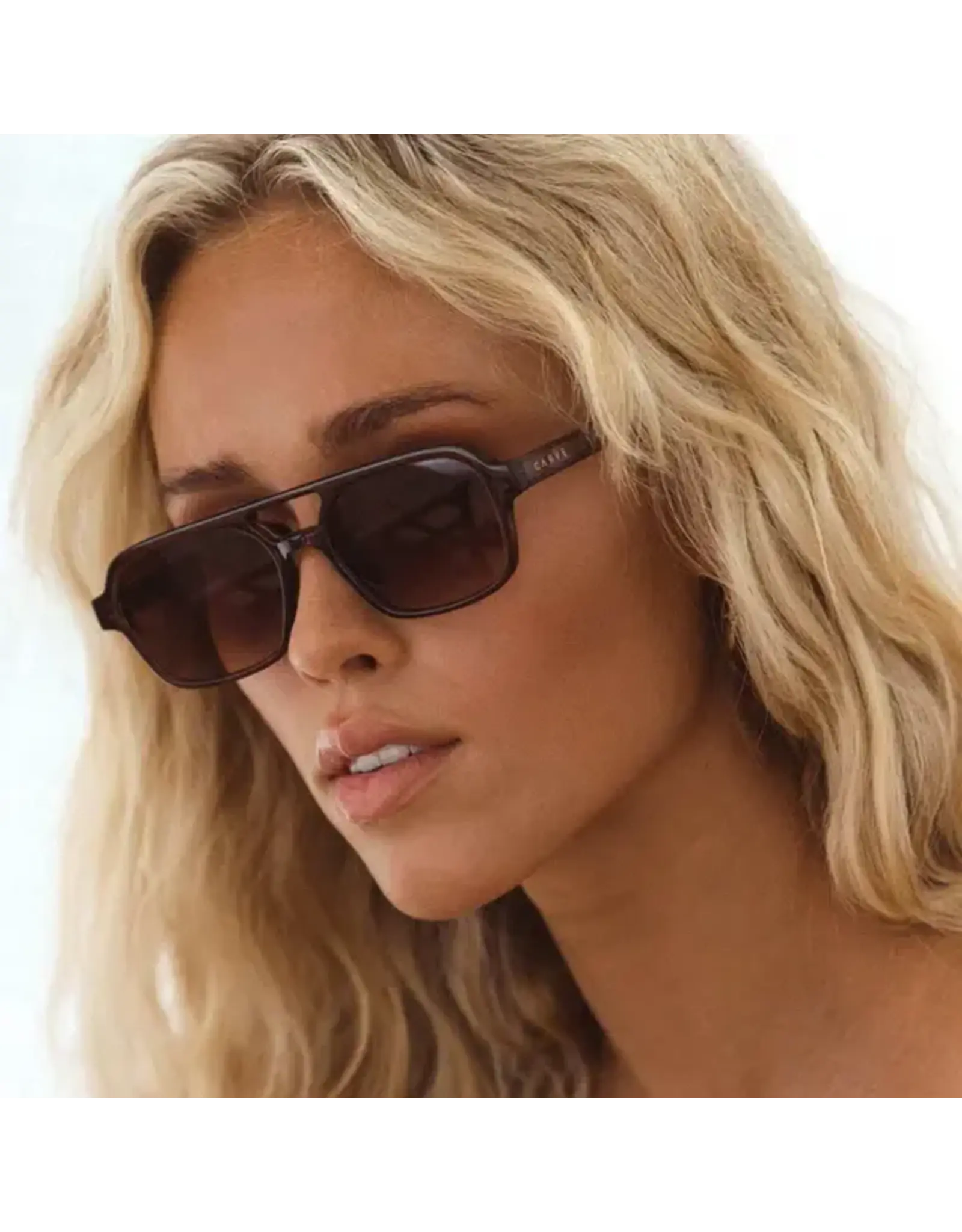 CARVE SUNGLASSES AZORE - GLOSS BLACK SMOKE-YELLOW LENS