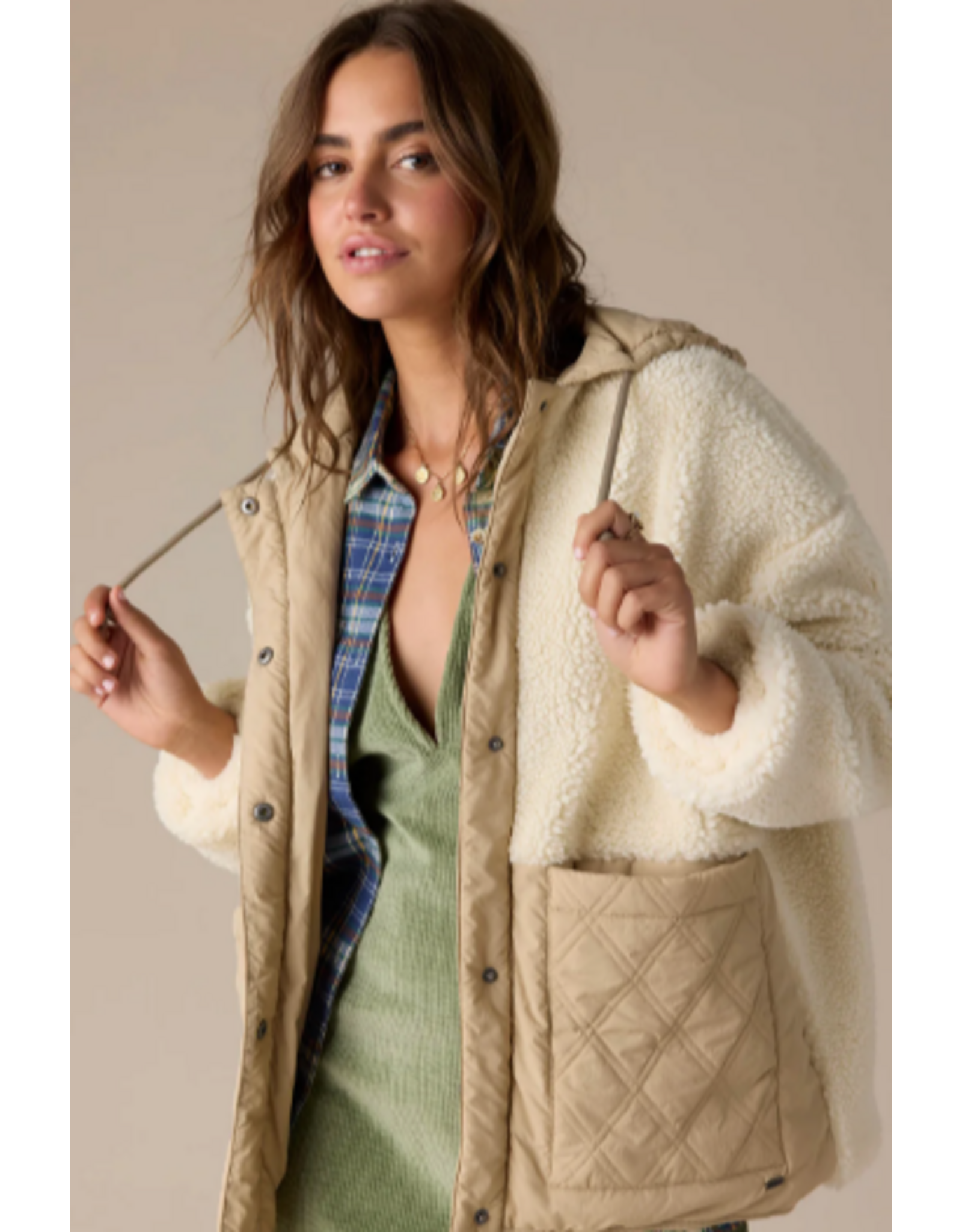 ONEILL Womens MEENA HIGH PILE FLEECE QUILTED JACKET