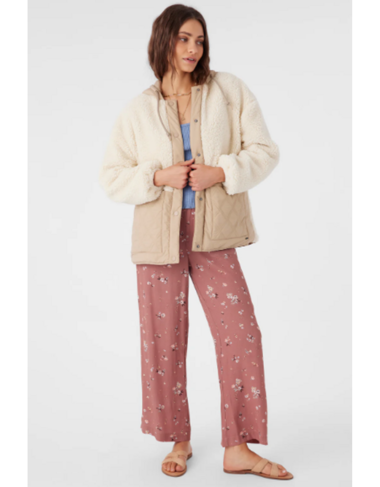 ONEILL Womens MEENA HIGH PILE FLEECE QUILTED JACKET