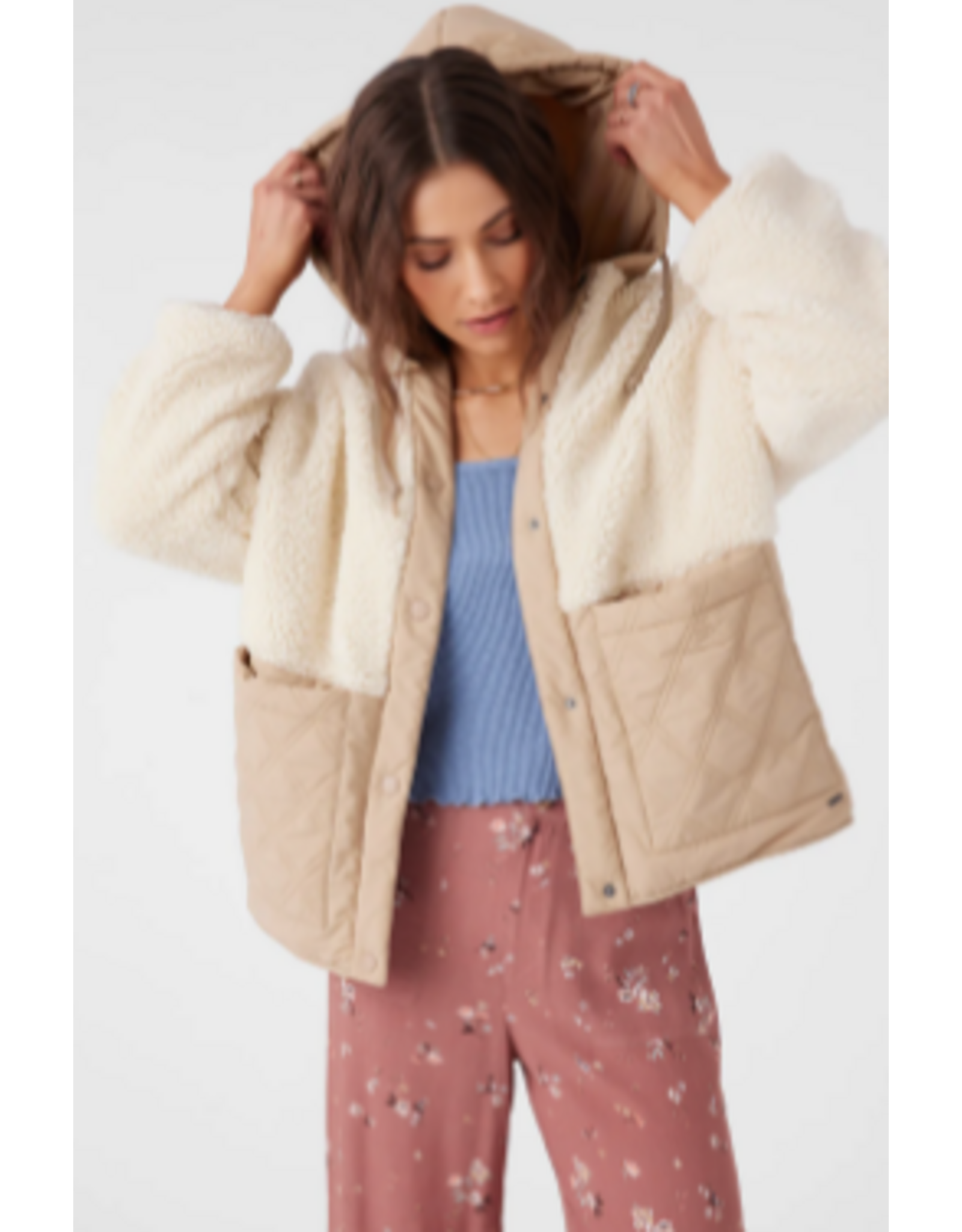 ONEILL Womens MEENA HIGH PILE FLEECE QUILTED JACKET