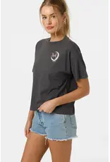 ONEILL Womens LA LUNA EASY TEE - WASHED BLACK