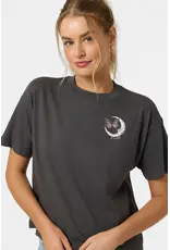 ONEILL Womens LA LUNA EASY TEE - WASHED BLACK
