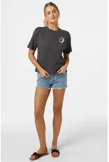 ONEILL Womens LA LUNA EASY TEE - WASHED BLACK