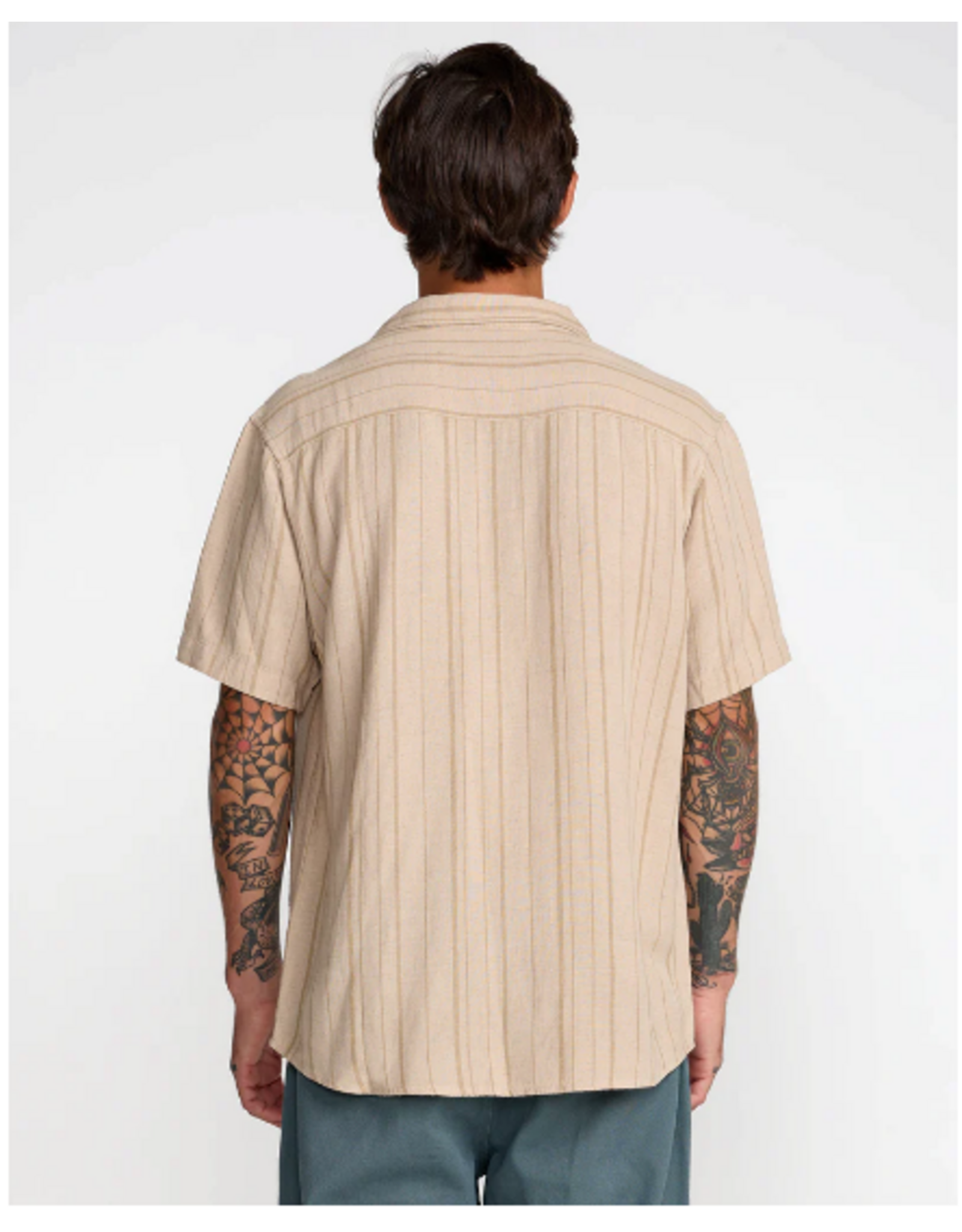 RVCA EXOTICA STRIPE SHORT SLEEVE SHIRT