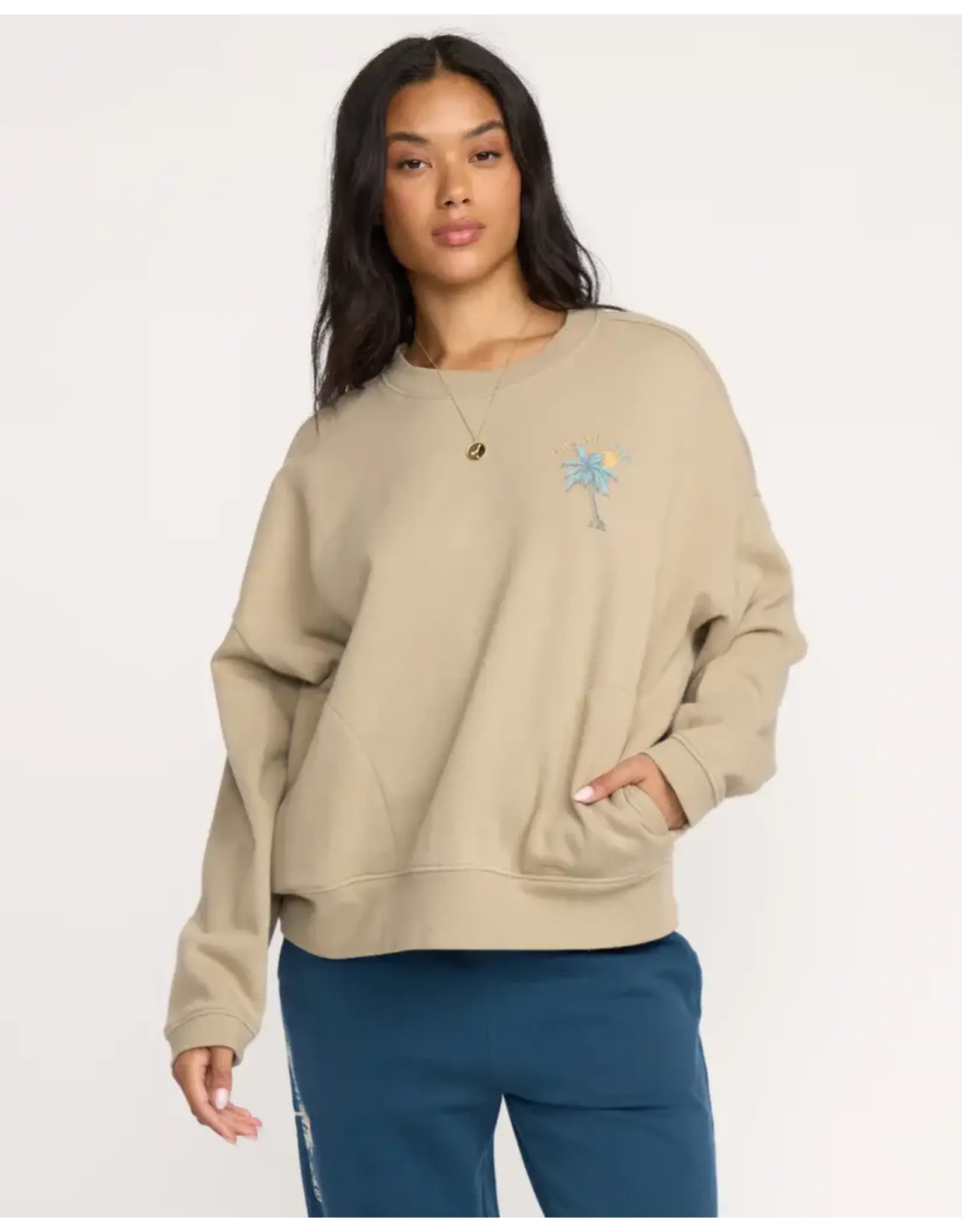 BILLABONG GIRLS Palmin Camp Crewneck Sweatshirt