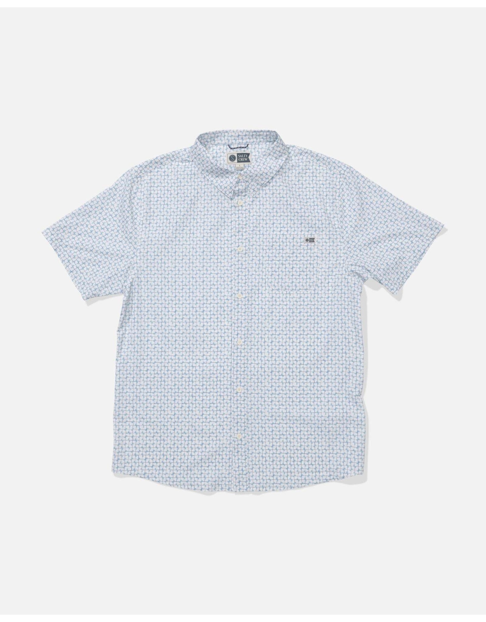 SALTY CREW Breezer Perforated Button Up - Off White