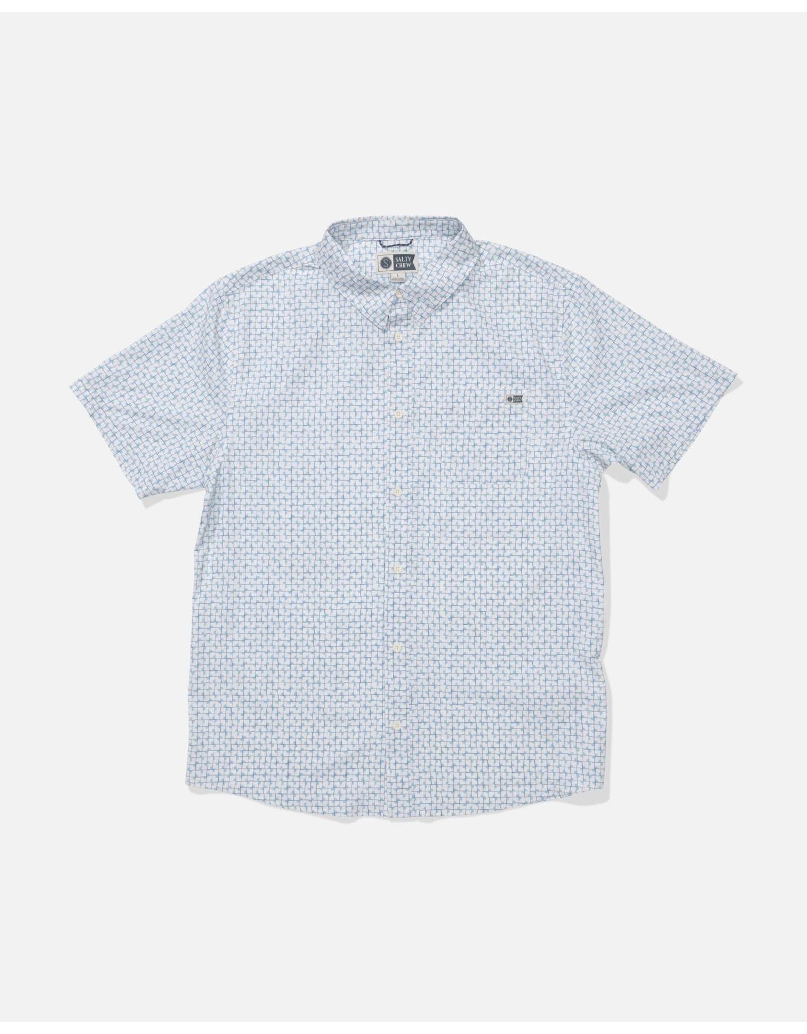 SALTY CREW Breezer Perforated Button Up - Off White