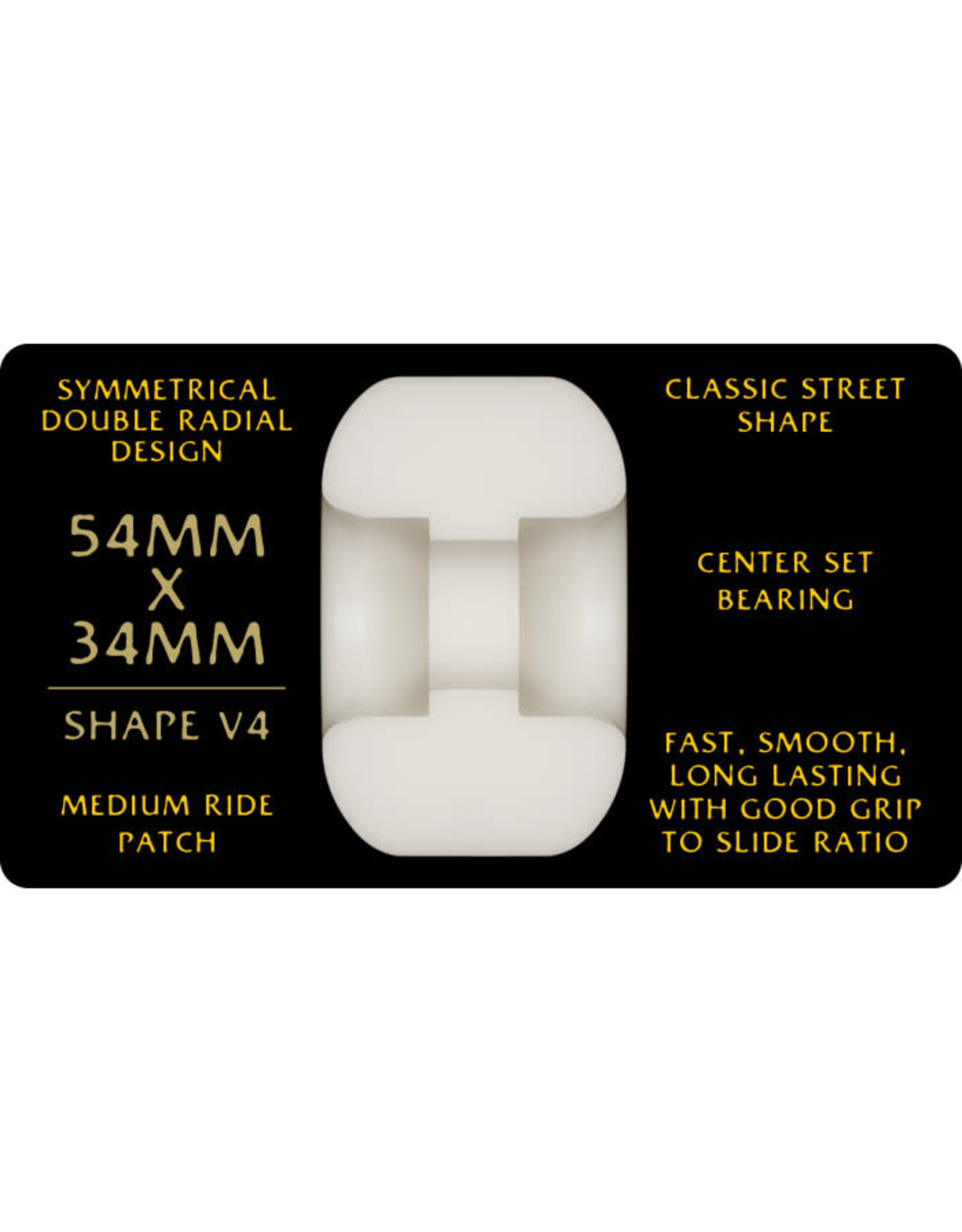 POWELL PERALTA Powell Peralta Dragons 95A - V4 Symmetrical Shape - Medium Ride Patch - 54mm x 34mm 95A V4 Skateboard Wheels 4pk